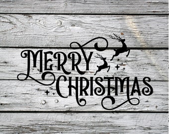 Merry Christmas- Christmas SVG Cut File for Cricut, Silhouette and Lasers | svg, png, esp, dxf