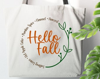 Hello Fall Wreath Fall SVG, Fall Sign SVG, Fall SVG Cut File for Cricut, Silhouette and Lasers