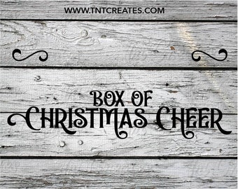 Personalized "Christmas Cheer" Keepsake Box SVG File - Christmas SVG Cut File for Cricut, Silhouette and Lasers | svg, png, esp, dxf
