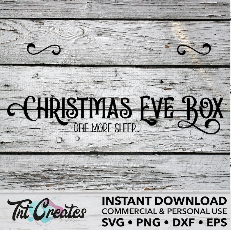 Christmas Eve Crate Box Christmas SVG Cut File for Cricut, Silhouette