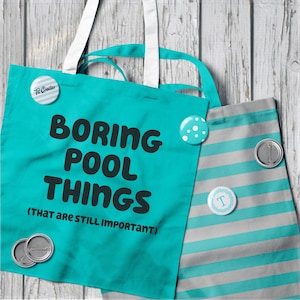 Langweilige Pool Dinge (die immer noch wichtig sind) SVG, Tote Bag SVG, Spruch SVG, geschnittene Datei für Cricut, Silhouette und Laser- svg, png, esp, dxf