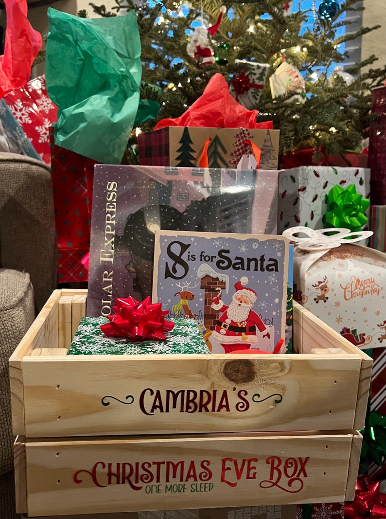 Christmas Eve Crate Box Christmas SVG Cut File for Cricut, Silhouette