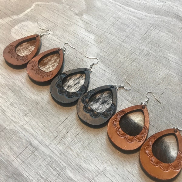 Cowhide Earrings Etsy Australia