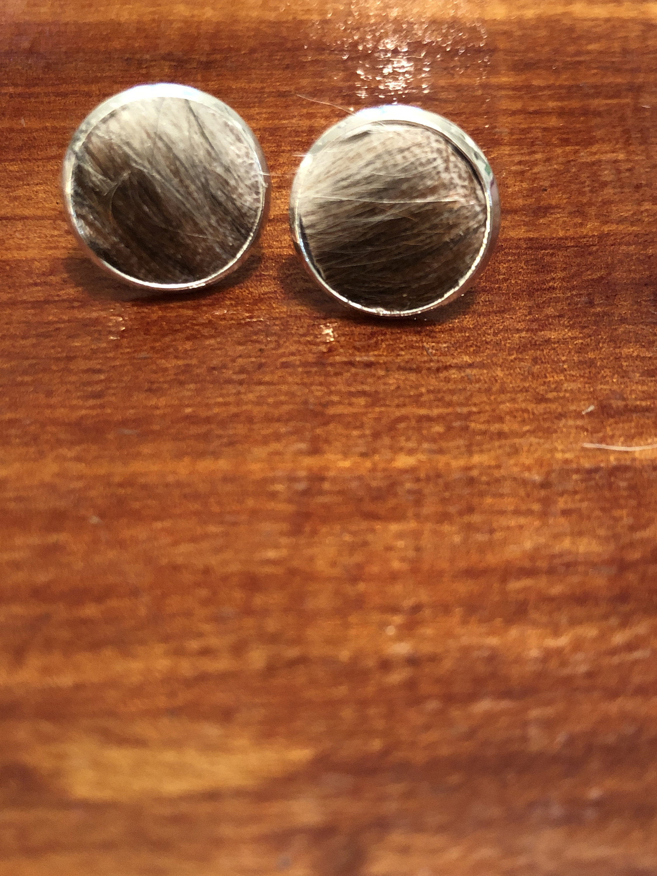 Cowhide stud earringshair on hide leather earrings with Etsy