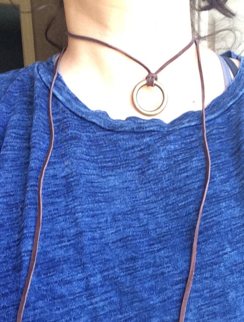 Leather choker necklace-3 in 1 necklace-wrap necklace-pendant necklace-wear three ways-gift for her-women\u2019s gift