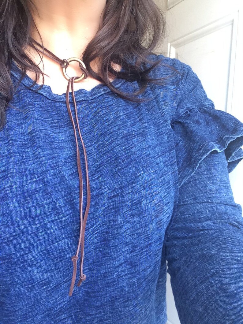 Leather choker necklace-3 in 1 necklace-wrap necklace-pendant necklace-wear three ways-gift for her-women\u2019s gift