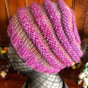 Adult size pure wool slouchy hat