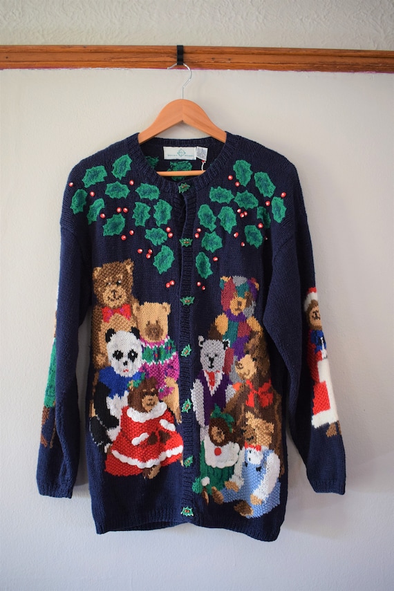 Vintage Ugly Christmas Sweater Women's Small / Vin