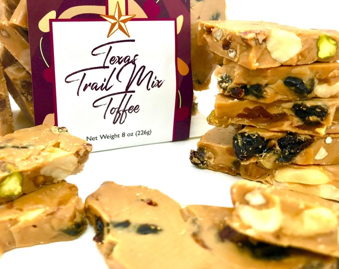 Texas Trail Mix Toffee | Fruit and Nut Buttercrunch Toffee