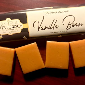 Vanilla Bean Caramel Bar | Vanilla Bean Caramel | Vanilla Caramel | Gourmet Caramel Bar | Gourmet Candy | Gift