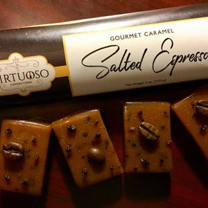 Salted Espresso Caramel Bar | Espresso Caramels | Coffee Caramel | Salted Caramels | Gourmet Caramels | Gift