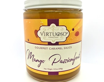 Mango Passionfruit Caramel Sauce - 10.5oz | Mango Passion Fruit Caramel | Caramel Sauce | Gift