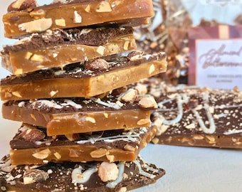 English Toffee: 4oz | Buttercrunch Toffee | Dark Chocolate Almond Buttercrunch  | Milk Chocolate Almond Buttercrunch Toffee | Gift