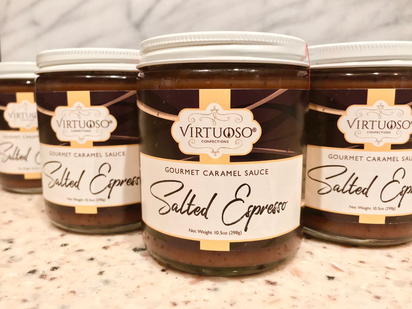 Salted Espresso Caramel Sauce Espresso Caramel Sauce Etsy