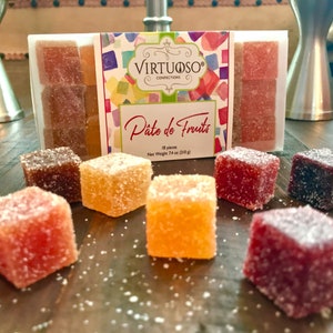 French-style Pate de Fruits 7.6oz(215g)/18-Piece Collection - (Medium) | Fruit Candy | Fruit Paste | Vegan Candy | Gift