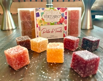 French-style Pate de Fruits 7.6oz(215g)/18-Piece Collection - (Medium) | Fruit Candy | Fruit Paste | Vegan Candy | Mothers Day Gift