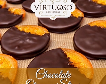 Chocolate Orange Slices: 4oz/113g | Chocolate Dipped Candied Oranges | Gift
