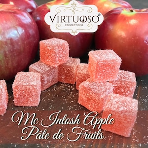 French-style Pate de Fruits: (7.6oz/215g) / 18-Piece Collection - (Medium) Vegan Candy McIntosh Apple