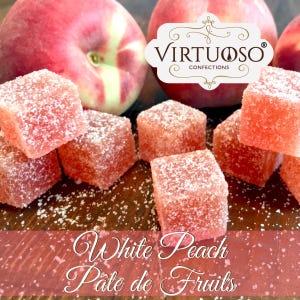 French-style Pate de Fruits: (7.6oz/215g) / 18-Piece Collection - (Medium) Vegan Candy White Peach