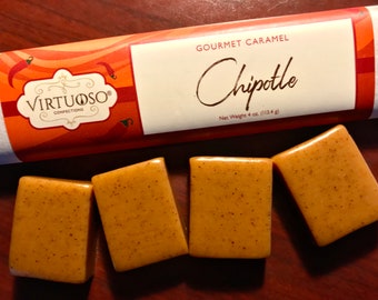 Barra de Caramelo Chipotle / Caramelo de Pimienta Chipotle / Caramelo Picante / Barra de Caramelo / Caramelo Gourmet / Regalo
