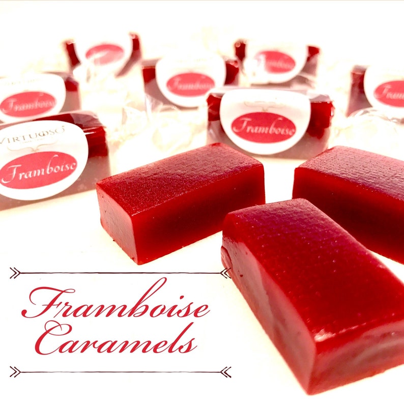 Raspberry Caramels: 4oz | Framboise Caramels | Gourmet Parisian ...