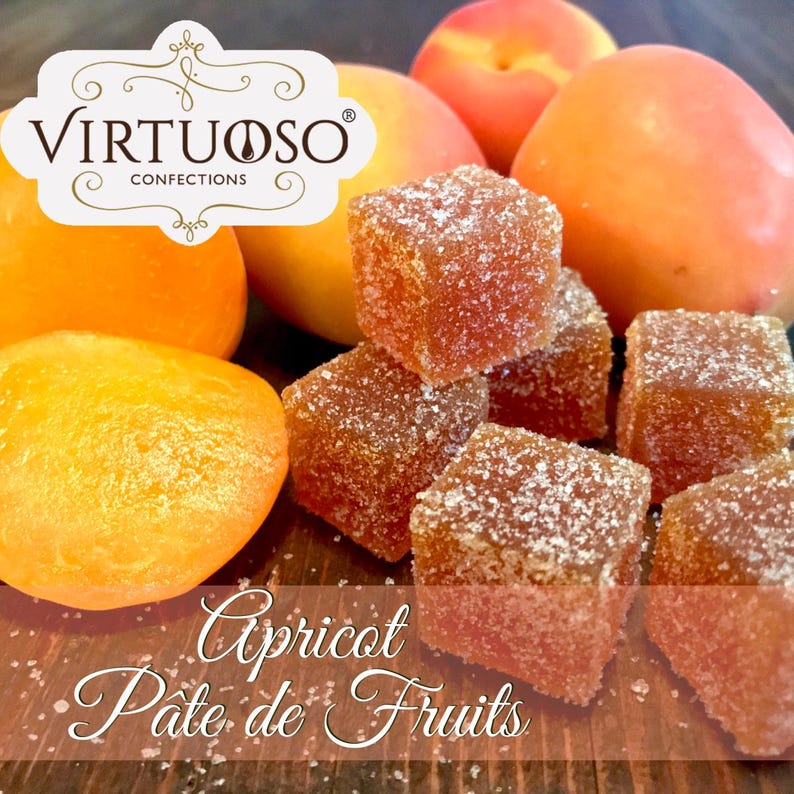 French-style Pate de Fruits: (7.6oz/215g) / 18-Piece Collection - (Medium) Vegan Candy Apricot