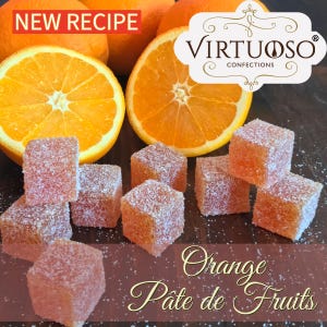 French-style Pate de Fruits: (7.6oz/215g) / 18-Piece Collection - (Medium) Vegan Candy Orange