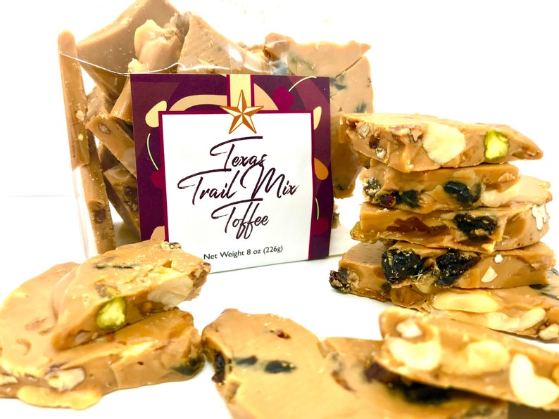 Texas Trail Mix Toffee 4oz/8oz  English Toffee  Trail Mix image 1