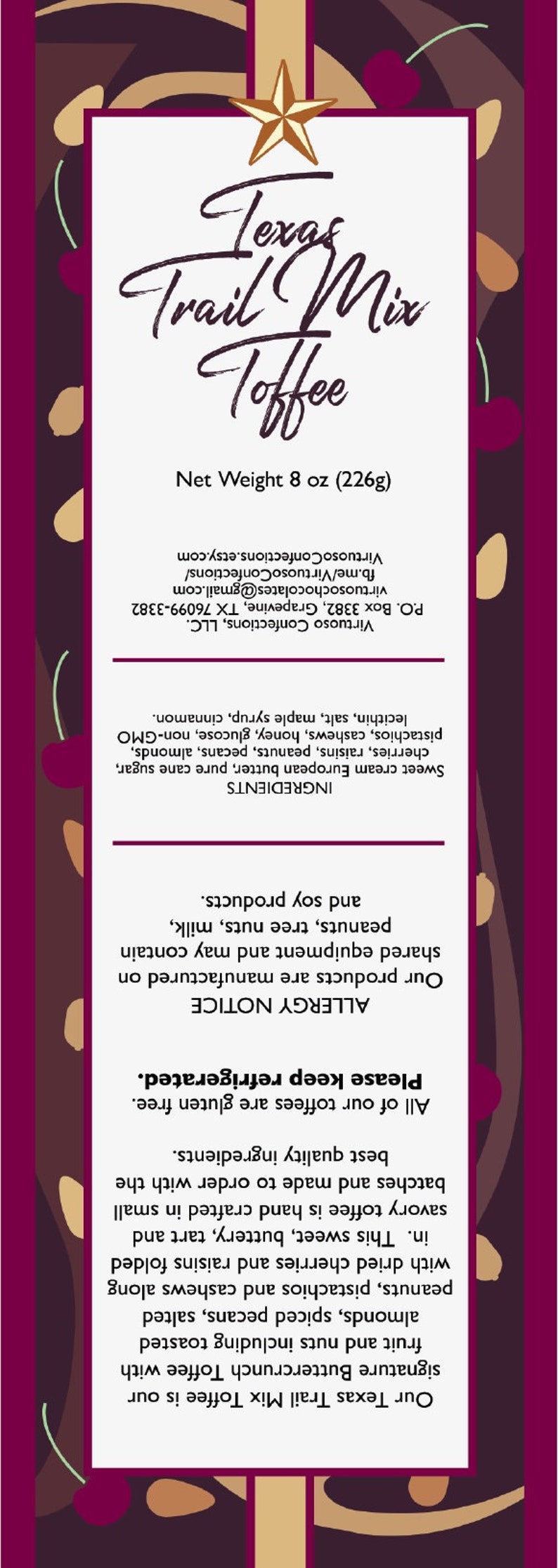 Texas Trail Mix Toffee 4oz/8oz  English Toffee  Trail Mix image 10