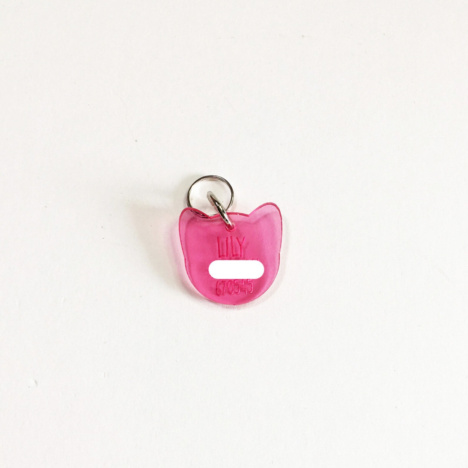 Pink Cat Tag Name Personalised Tag Custom Gift For Pet Lovers Etsy