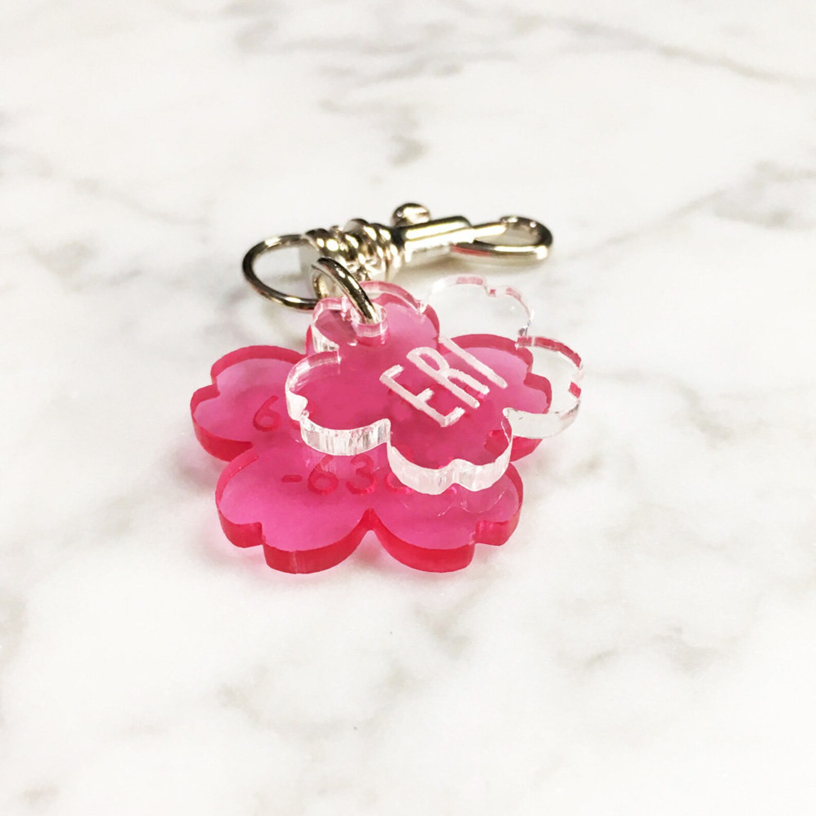 Sakura Cherry Blossoms Pet Tag Mirror Dog Tag Clear Cat Tag Etsy