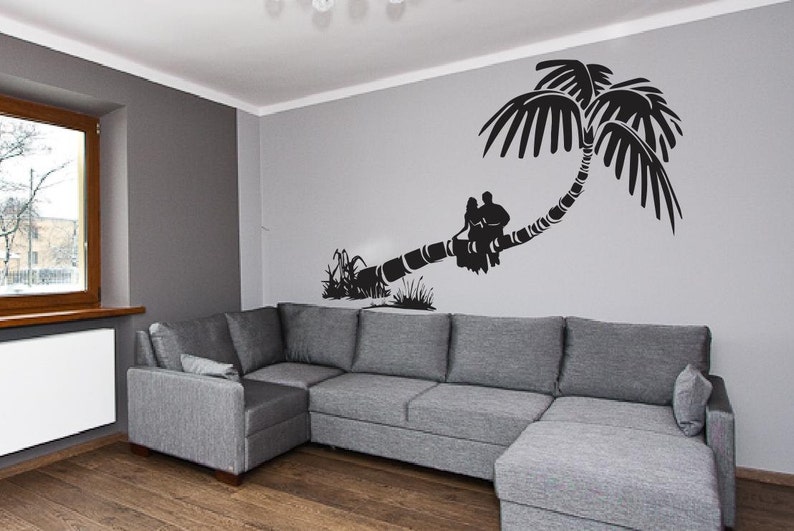 Palm Trees Vinyl Decal Wall Sticker Tropical Art Tree Hawaiian Nature