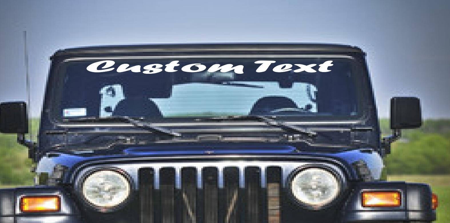 40 X 4 Custom Text Windshield Lettering Decal - Etsy