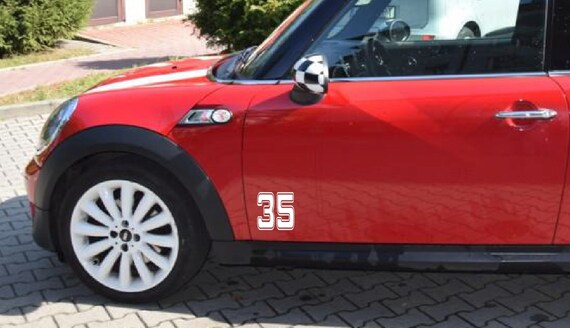 10" Number Classic Circle Rally side car Door trunk Racing Sticker Vinyl Decal 10" Number Classic Circle Rally side car Door trunk Racing Sticker Vinyl Decal
