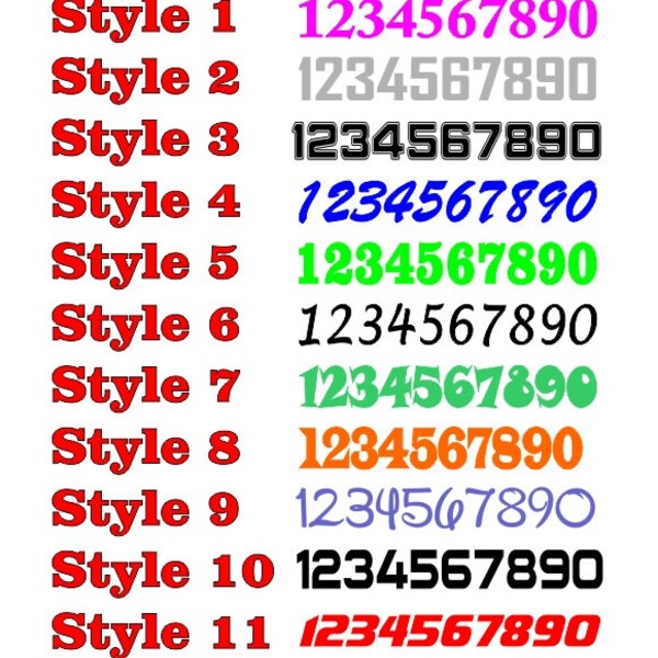 Drag Racing Number Decals Etsy
