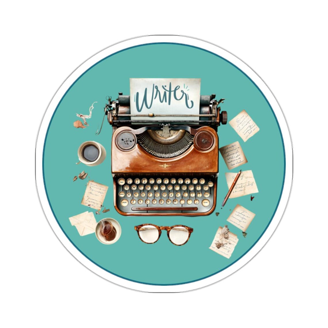 Super Writer Sticker Writer Typewriter Sticker - Etsy