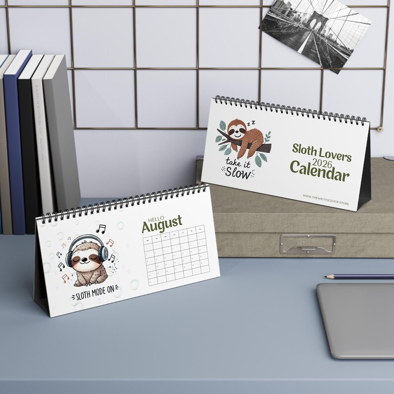 2026 Sloth Desktop Calendar – Cute Office Decor, Nature Lover Gift - Etsy