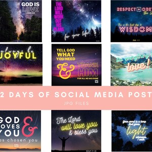 Social Media Posts / Facebook & Instagram / Set of 32 Bible Verses - Ready to Post