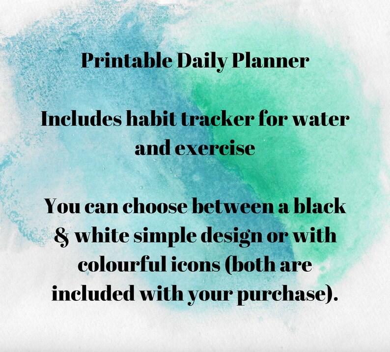 Printable Daily Planner / Habit Tracker / Schedule Etsy Canada