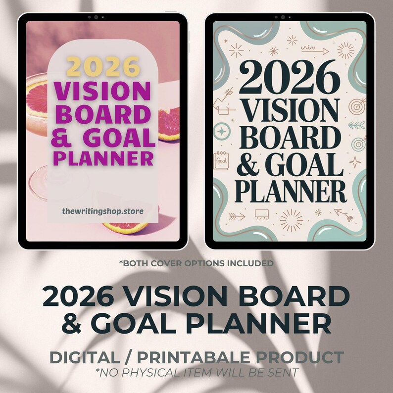 2026 Vision Board & Goal Planner | Digital Download Printable - Etsy