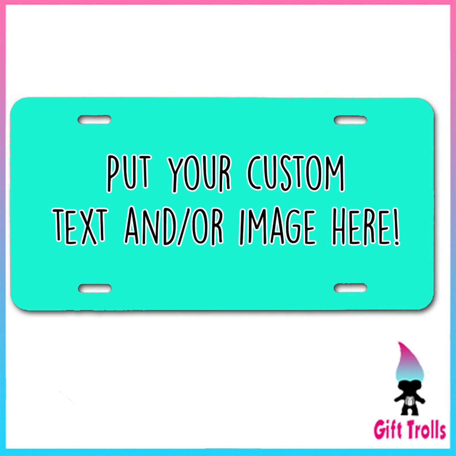 Custom License Plate Personalized Car Tag Monogram License Etsy