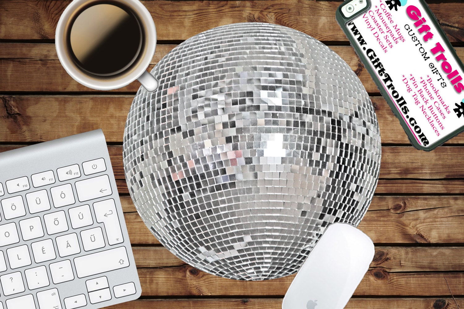 Disco Ball Circle Mouse Pad Mousepad Coworker Teacher Gift