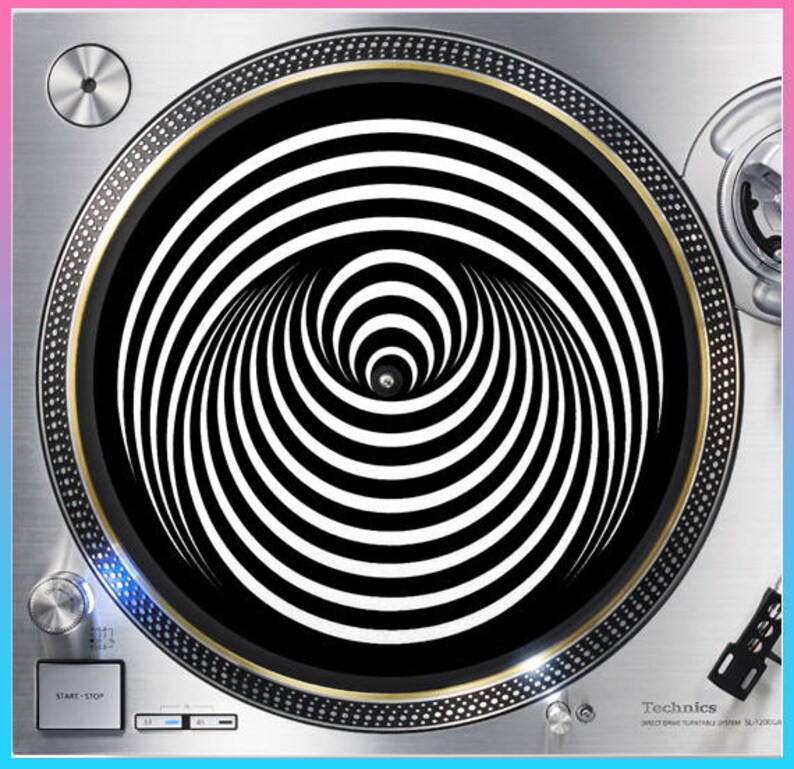 Vertigo Black and White Spiral Turntable Slipmat 12 LP Etsy