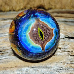 Classic Bone Colour Skull Handmade Borosilicate Glass Marble
