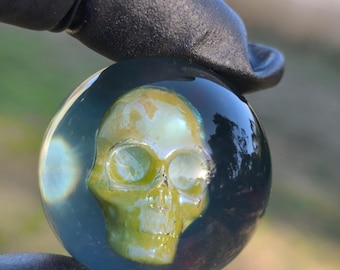 Classic Skull Handmade Borosilicate Glass Marble.dr Sawfish 2026