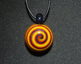 The 'Vegemite' series handmade borosilicate glass pendant.Dr Sawfish 2023
