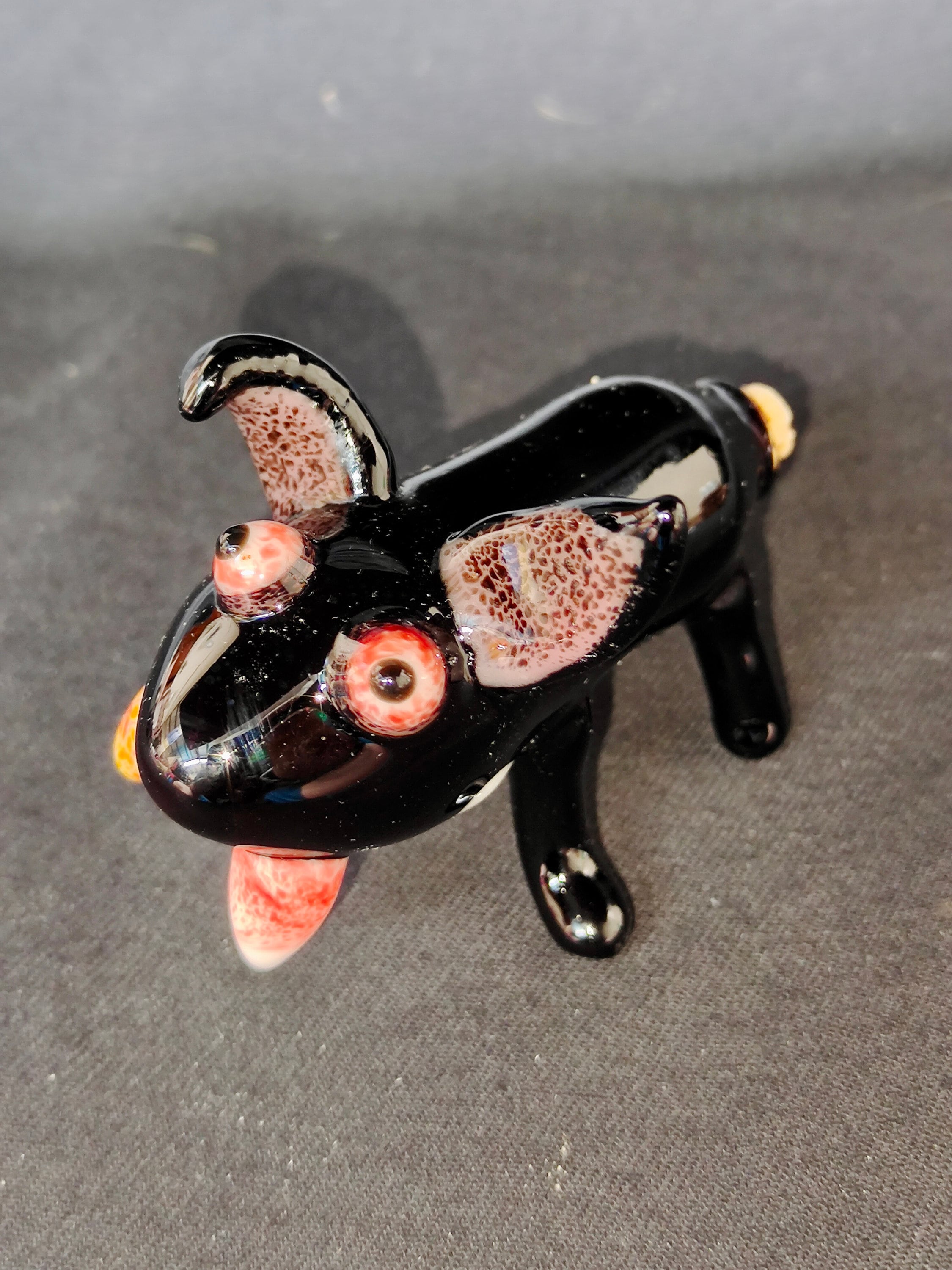 Handmade Borosilicate Glass Angry Tasmanian Devil Sculpture.dr