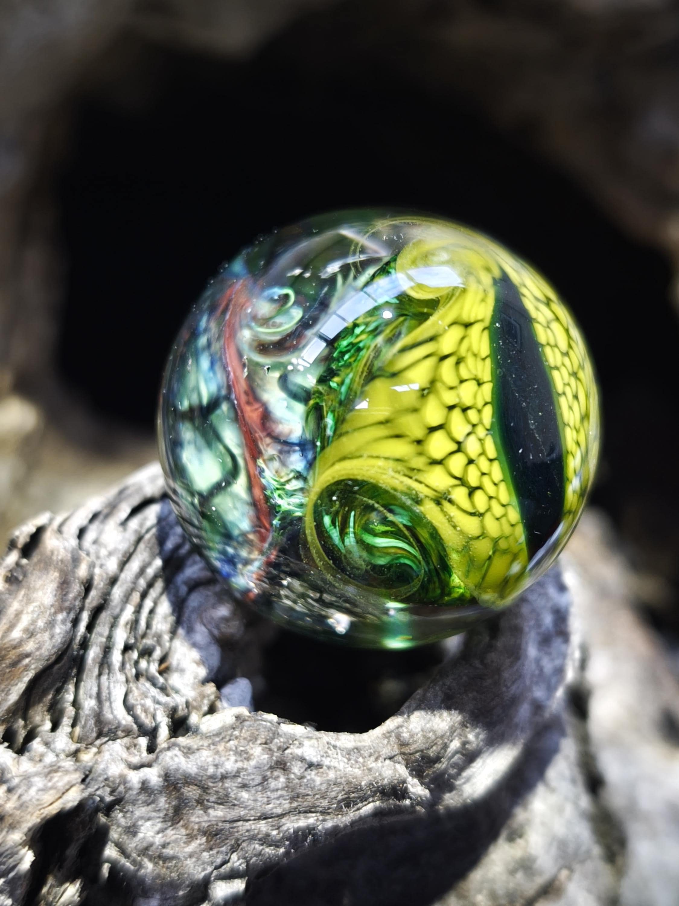 Dragon's Eye of the Illuminati Uv Reactive Handmade Borosilicate