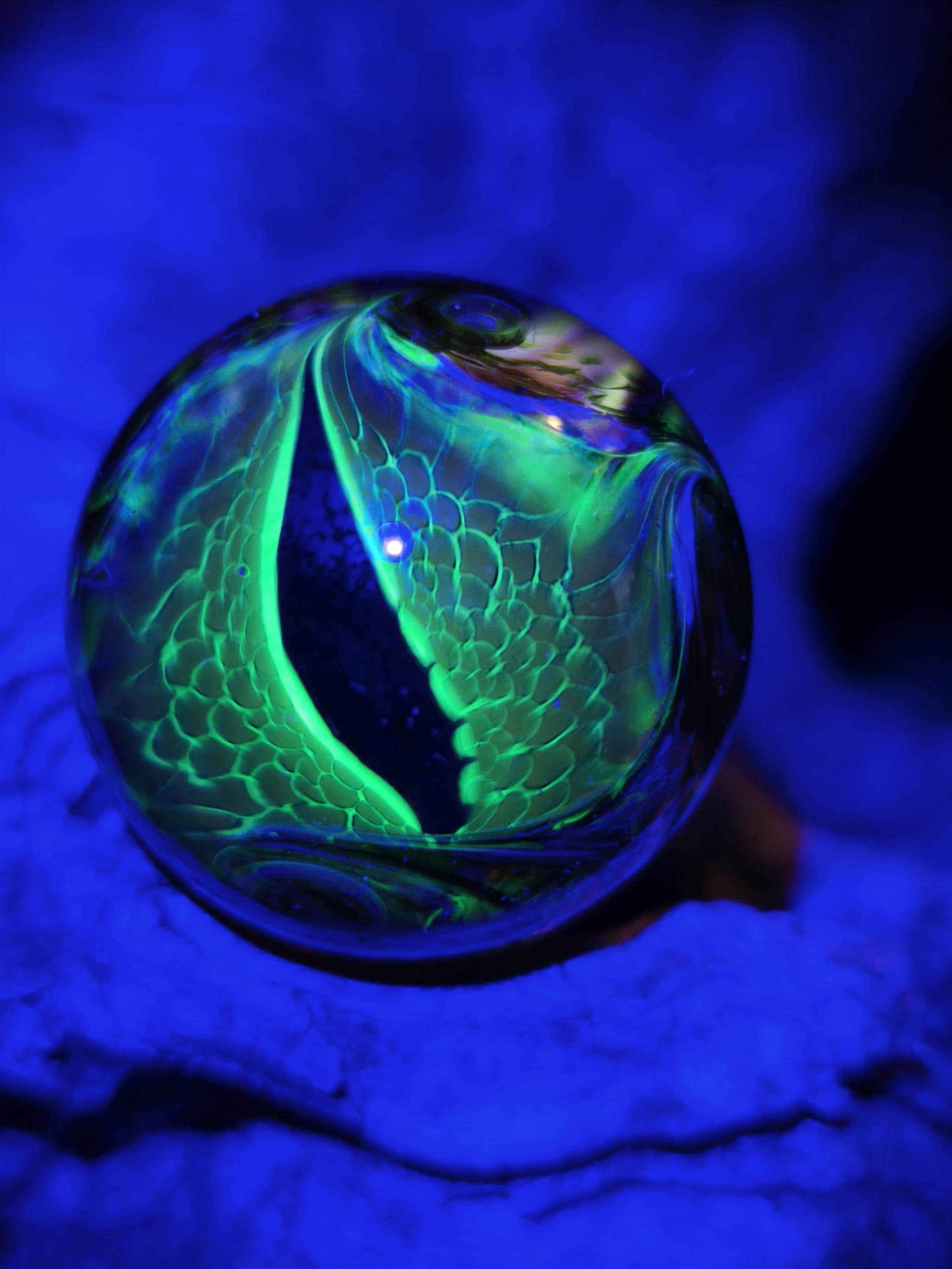 Dragon's Eye of Radiation Uv Reactive Handmade Borosilicate Glass