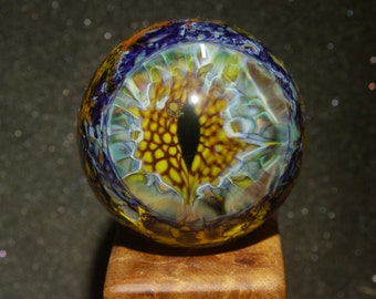 Dragon eye handmade borosilicate glass marble.Dr Sawfish 2023